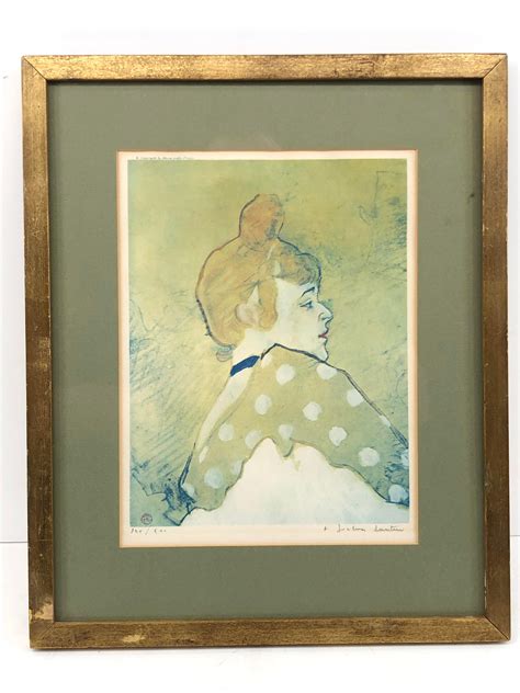 Lot - Henri De Toulouse-Lautrec "La Goulue" Signed Offset Lithograph