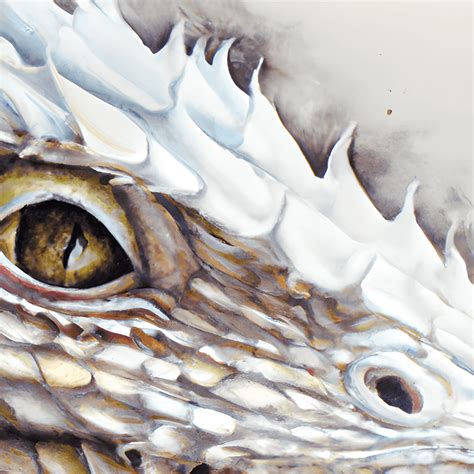 Watercolor Of A White Dragons Head · Creative Fabrica