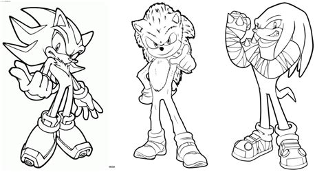 Sonic The Hedgehog Characters Coloring Pages