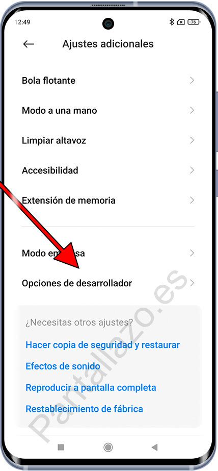 Cómo activar modo desarrollador en Xiaomi