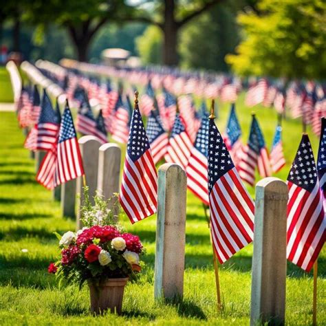 memorial day  flags  graves