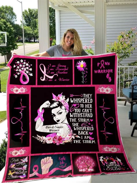 Breast Cancer Warrior Quilt Blanket Teeruto