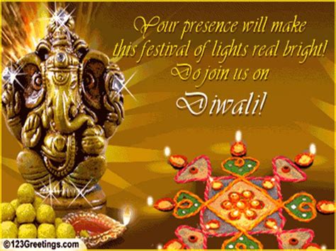 Diwali Pooja Invitation Card