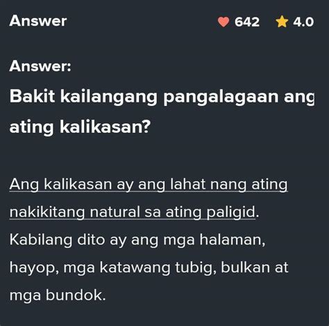 9 Bakit Kailangang Alagaan At Ingatan Ang Ating Kapaligiran Brainly Ph