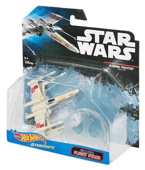 Star Wars Hot Wheels Starships Red Five X Wing Fighter Open Wings Action Figures Accessories