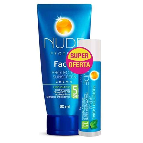 PROTECTOR NUDE FACIAL SPF 50 X 60 ML PROTECTOR LABIAL
