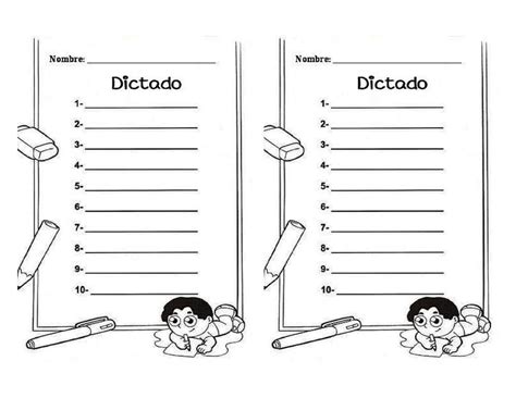 Fichas De Primaria Hojas De Dictados