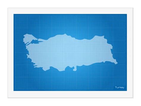 Turkey Map Blue Vector Images Depositphotos