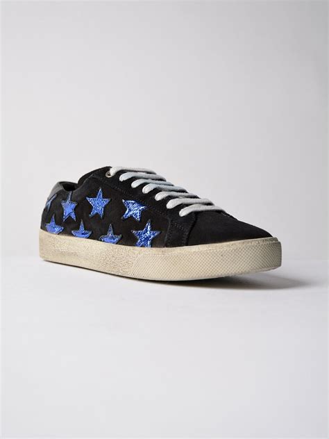 Lyst Saint Laurent Star Sneaker In Blue For Men