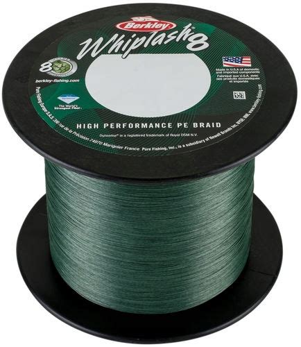 Berkley Whiplash 8 Braid Green 0 18mm 22 90kg 1446673 13463380852