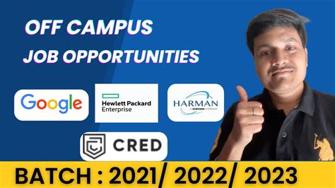 Google CRED Off Campus Opportunities 2021 2022 2023 Batches