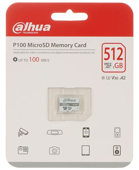 КАРТА ПАМЯТИ TF P100 512GB microSD UHS I S Карты памяти Delta