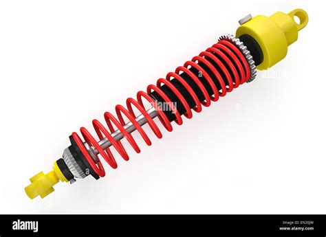 Shiny Shock Absorber Isolated On White Background Stock Photo Alamy