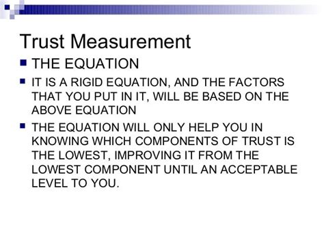 Trust Measurement