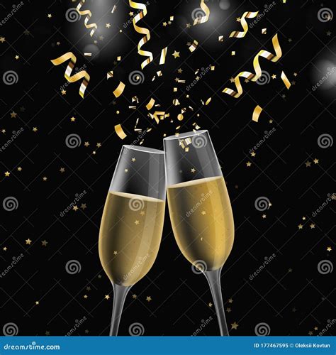 Champagne Glasses Cheers Icon Congratulations Vector Icon Stock Illustration Illustration