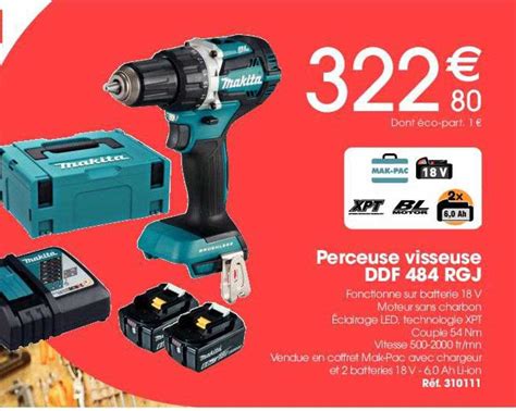 Promo Perceuse Visseuse Ddf Rgj Makita Chez Brico Pro Icatalogue Fr