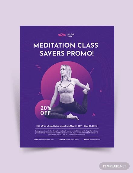 Yoga Flyer Examples Illustrator Indesign Word Pages