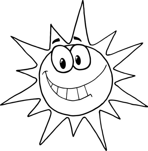 Free Printable Sun Coloring Pages for Kids