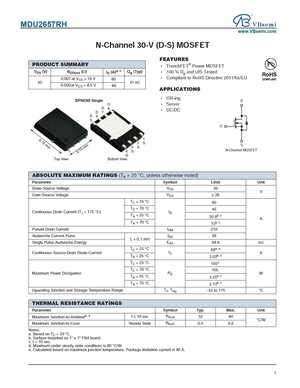 Mdu Mosfet Datasheet Pdf Equivalent Cross Reference Search