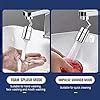 2 Pack Dual Function 2 Flow Sprayer Faucet Head 720 Degree Swivel