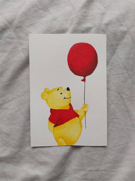 Winnie The Pooh Watercolour Painting Etsy