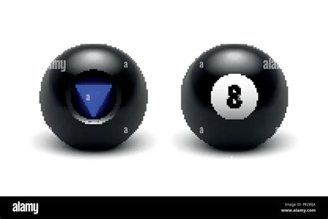 Vector Illustration Magic 8 Ball Set Eight Isolated On A Transparent