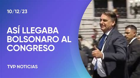 Así llegaba Jair Bolsonaro al Congreso para la asunción de Javier Milei