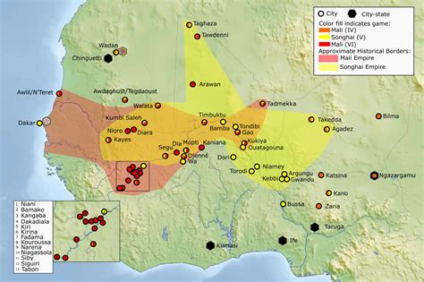 Ancient Songhai Empire Maps