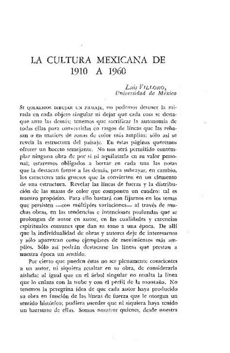 PDF LA CULTURA MEXICAN DE A 1910 A 1960 Aleph Academica Mx Jspui