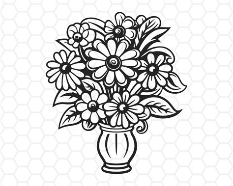 Flower Bouquet Svg Files for Cricut Flower Bouquet Svg - Etsy