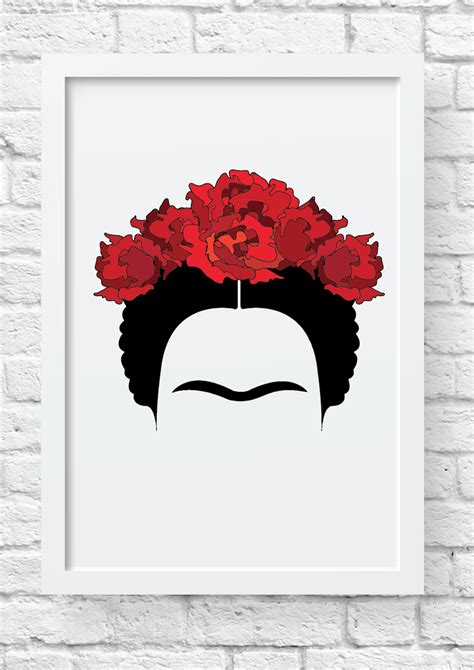 Quadro Frida Flores Branco 20X20 Pinturas De Frida Kahlo