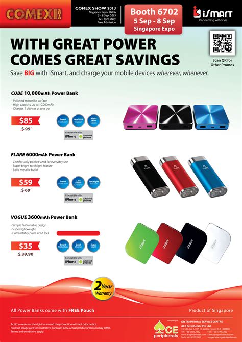 ISmart Power Banks Brochures From Comex Singapore On Tech Show Portal