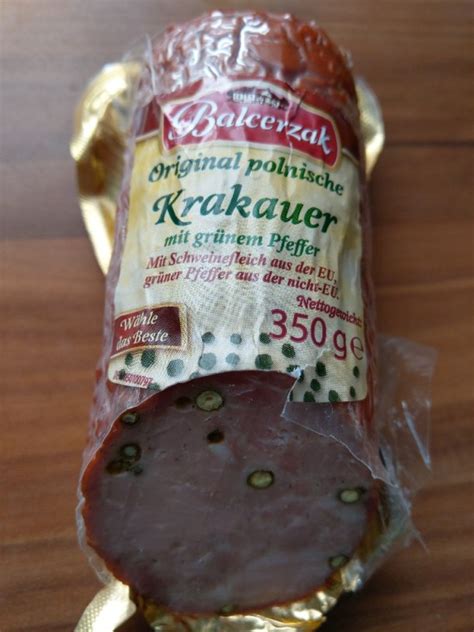 Balcerzak Original Polnische Krakauer Mit Gr Nem Pfeffer Kalorien