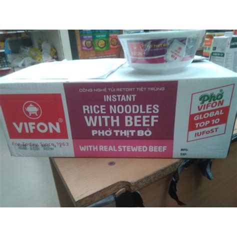 Full Case Of X Vifon Pho Thit Bo G Instant Rice Noodles With Beef