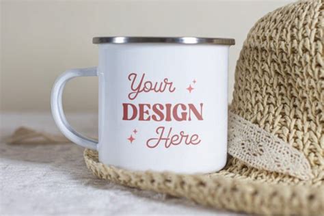 Enamel Camping Mug Mockup Psd Graphic By Doodle Design Creative Fabrica