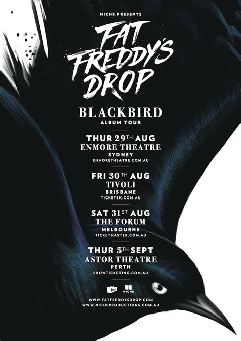 Niche Presents Fat Freddys Drop Blackbird Tour Aug Sept 2013