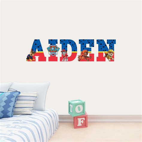 Cute Paw Patrol Name - Kidz 'n Clan Decor Wall Stickers