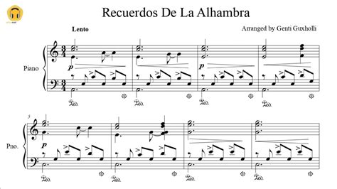 Recuerdos De La Alhambra By Francisco T Rrega Piano Solo Sheets Youtube