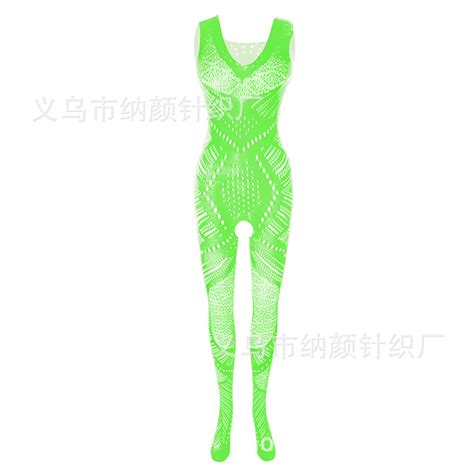 Spot Parcel Post Y Lingerie Uniform Jacquard Jumpsuit Lace Up Open Crotch Body Stocking