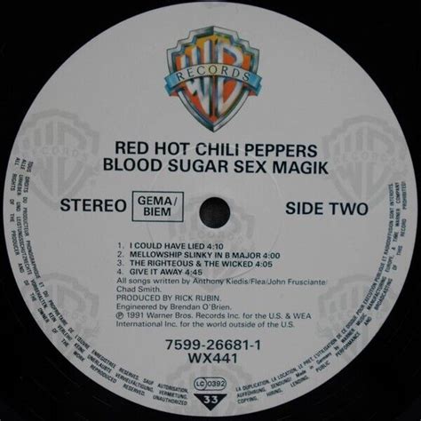 Red Hot Chili Peppers Blood Sugar Sex Magik Vinyl Lp Germany