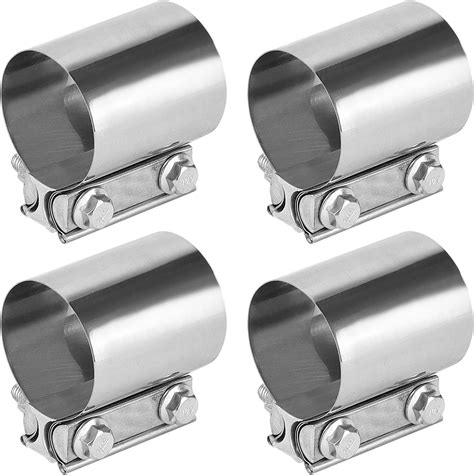 Amazon MANCHAP 4 Pack 2 5 Inch Butt Joint Exhaust Band Clamp