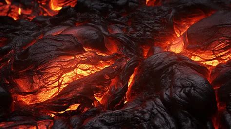 Captivating Sight Molten Lava Cascades Across The Volcano Revealing