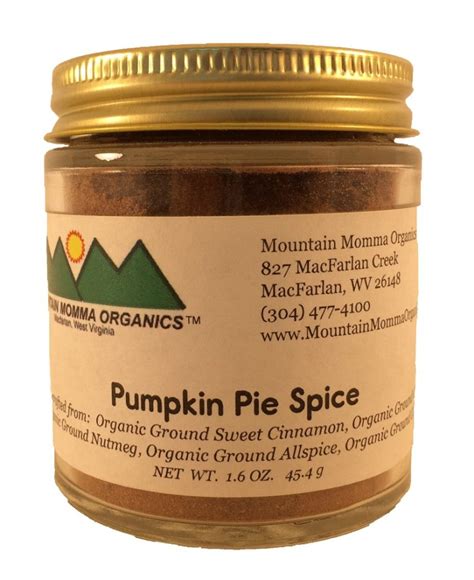 Pumpkin Pie Spice Mountain Momma Organics