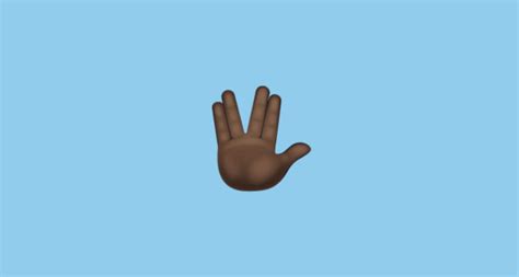 🖖🏿 Vulcan Salute Dark Skin Tone Emoji On Whatsapp 2211620