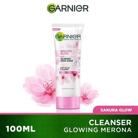 Jual Garnier Sakura Glow Hyaluron Face Wash 100 Ml Kulit Halus