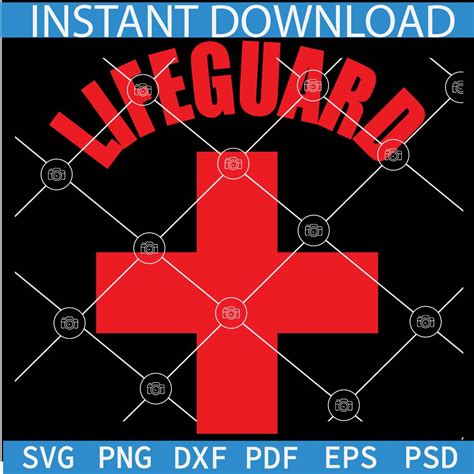 Lifeguard Red Cross SVG, Lifeguard Cross SVG, Lifeguard Vector SVG