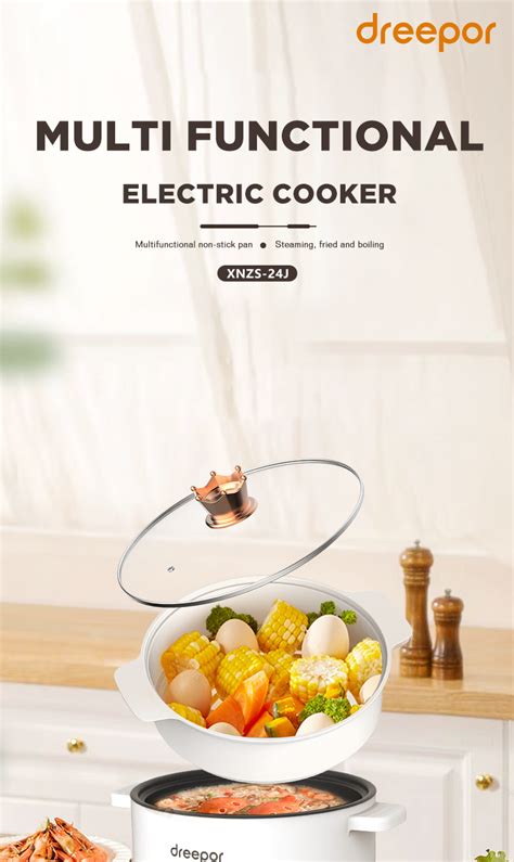 Electric Cooker With Free Steamer Multifunctional Rice Cooker Small Hot Pot Cooker Non Stick Pan