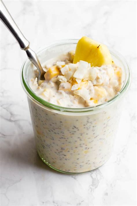 Healthy Tropical Coconut Overnight Oats Recipe Wholefully