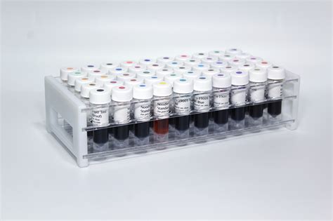 Fountain Pen ink sample vial rack – plastic – holds 50 sample vials ...