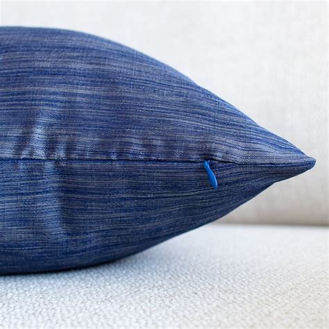 Dark Blue Euro Sham Pillow Cover X Inch Luxurious Etsy